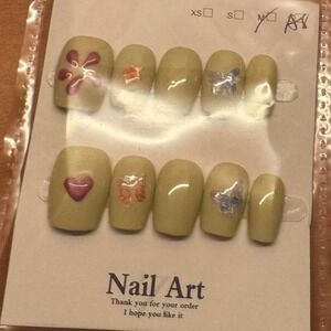 Press On Nails‎ Nail Art Flower Butterfly